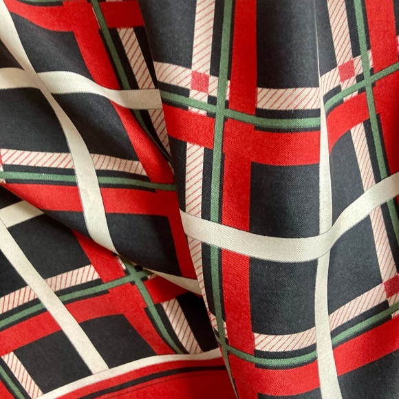 Vintage check silk scarf. - Picture 9 of 9
